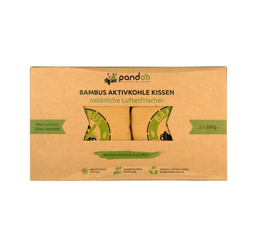pandoo Filterbeutel Natürliche Lufterfrischer mit Bambus Aktivkohle, 0.2 kg, (Set, 2-St), Aktivkohle Bild 2
