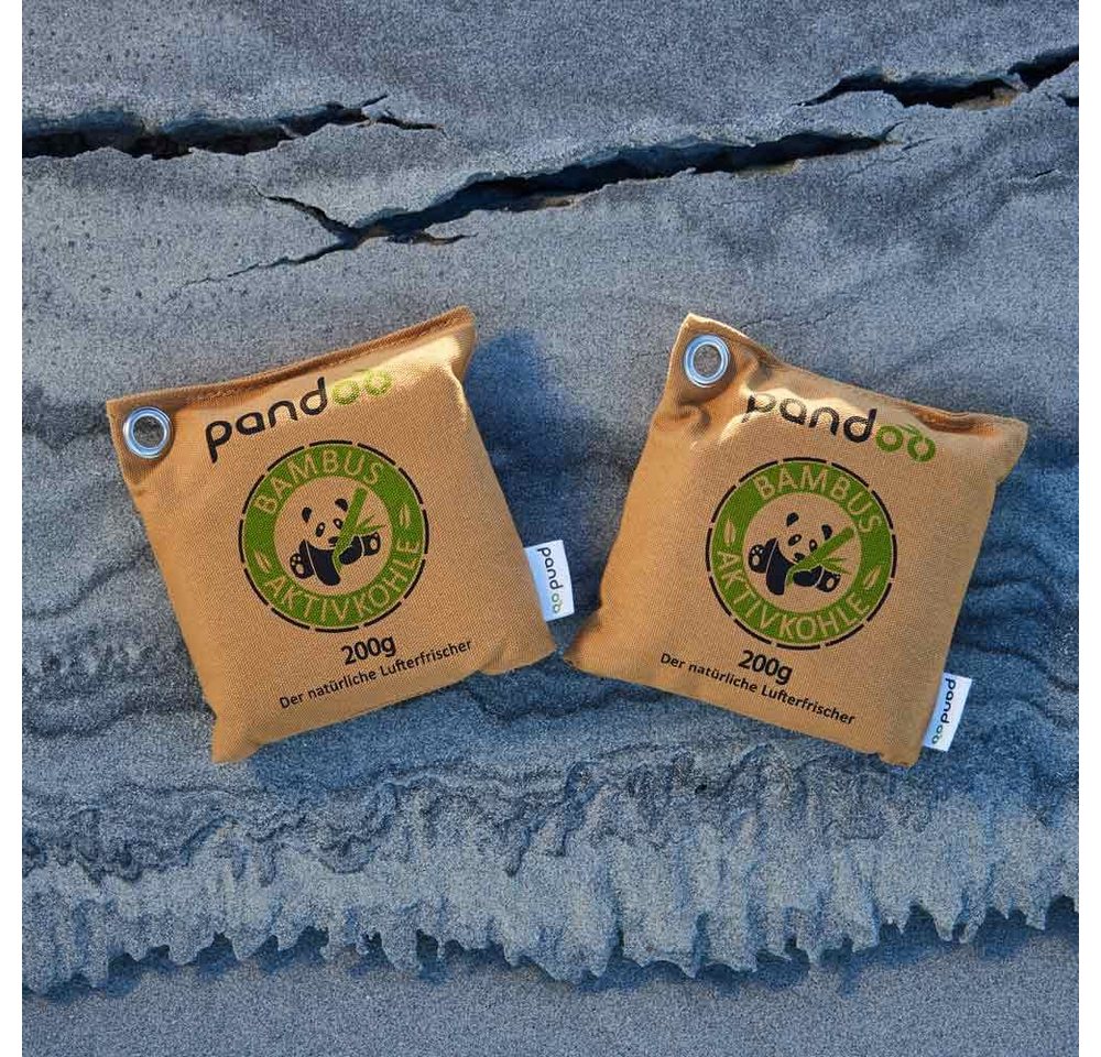 pandoo Filterbeutel Natürliche Lufterfrischer mit Bambus Aktivkohle, 0.2 kg, (Set, 2-St), Aktivkohle Bild 4