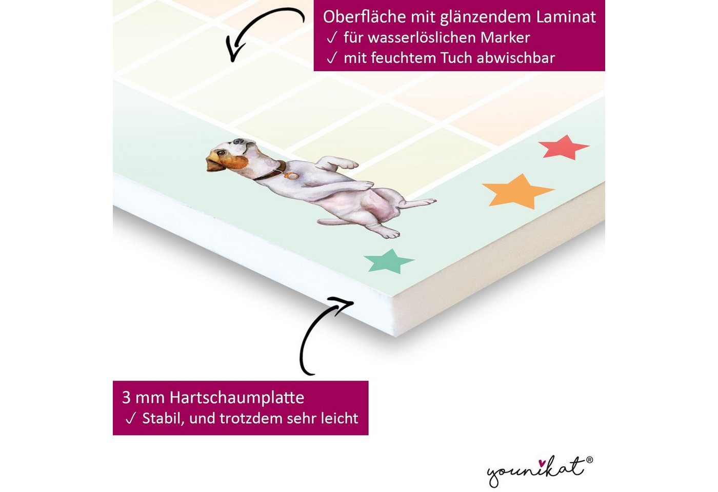 younikat Schülerkalender Stundenpläne in pastell Motiven, zum Aufhängen