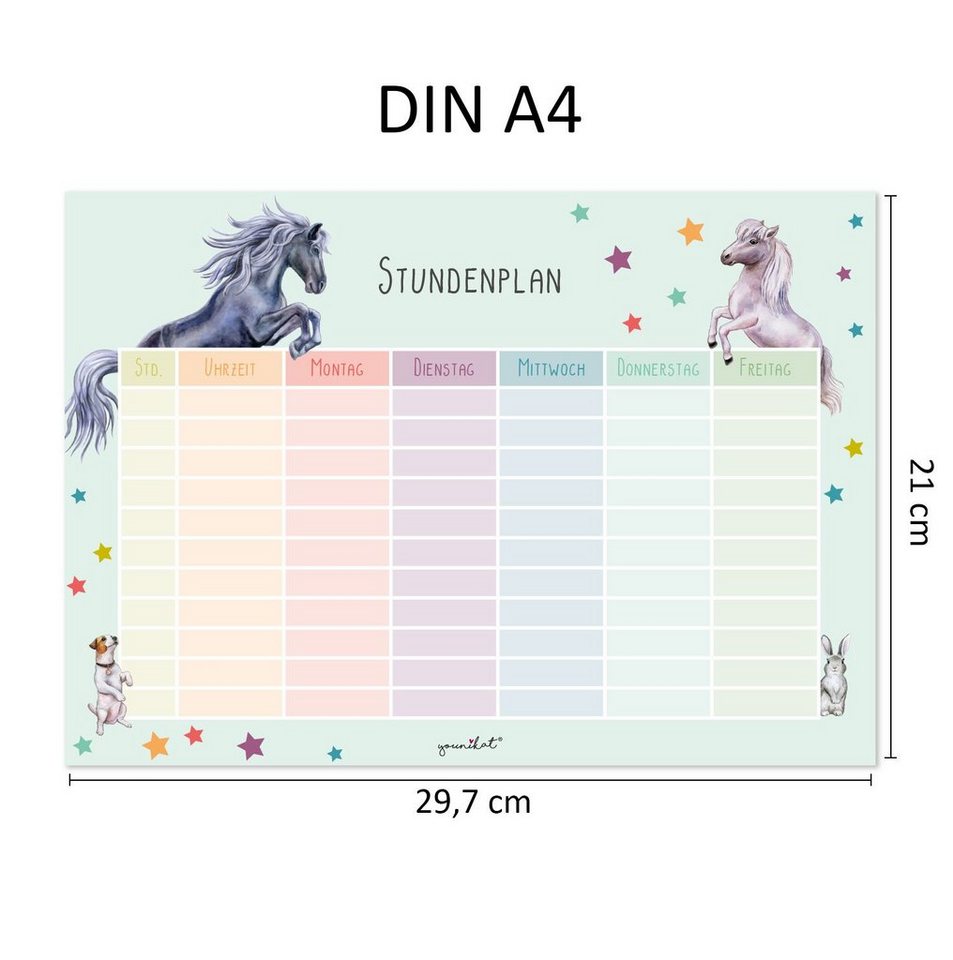 younikat Schülerkalender Stundenpläne in pastell Motiven, Selbstklebend Bild 4