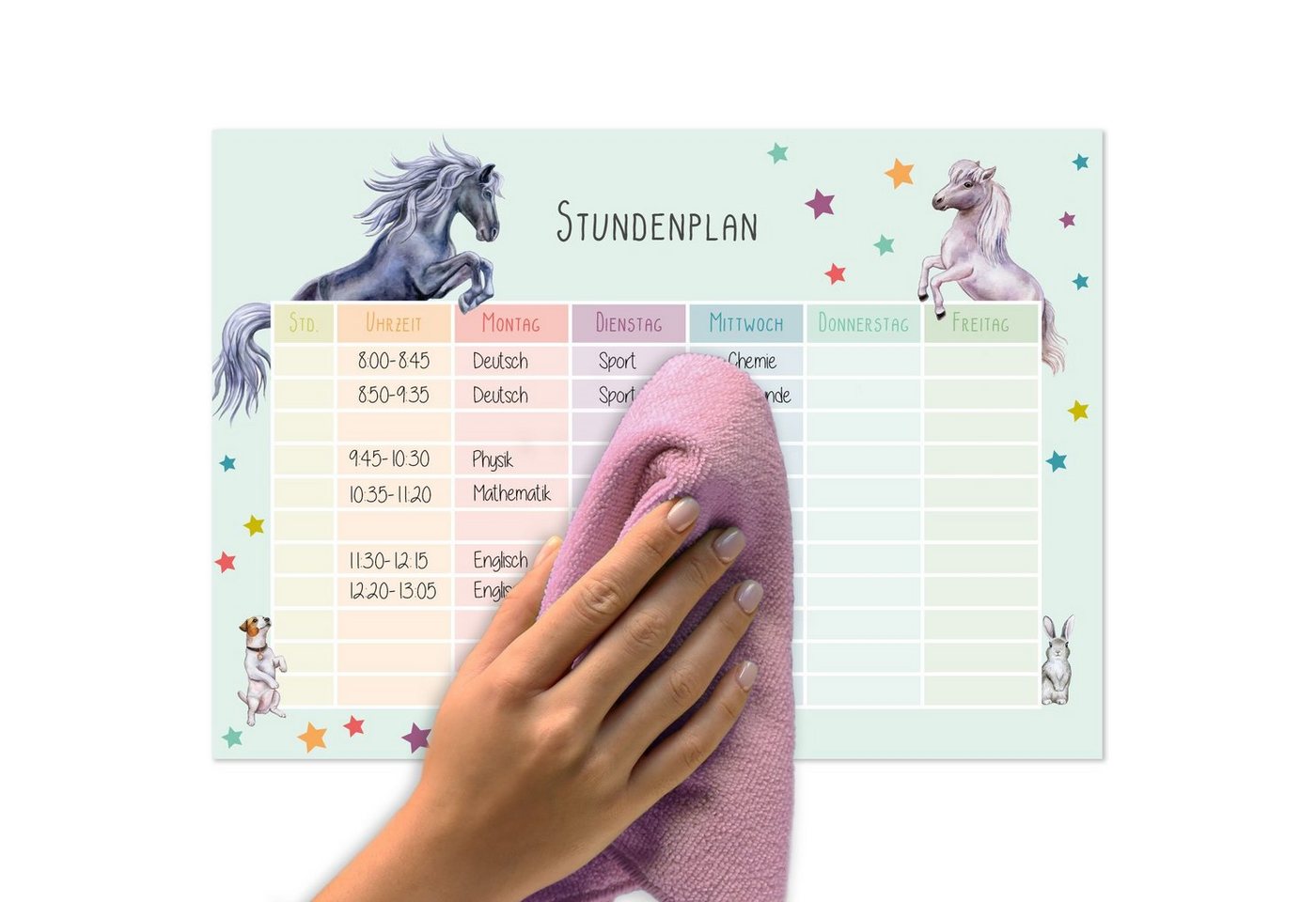 younikat Schülerkalender Stundenpläne in pastell Motiven, Selbstklebend Bild 5
