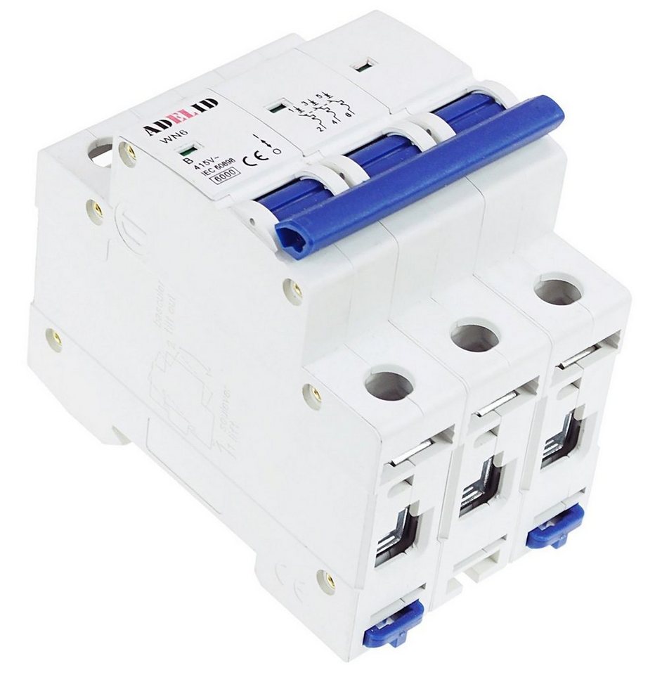 ADELID Schalter, LS-Schalter Leitungsschutzschalter 3-polig B 32A 230/400V AC