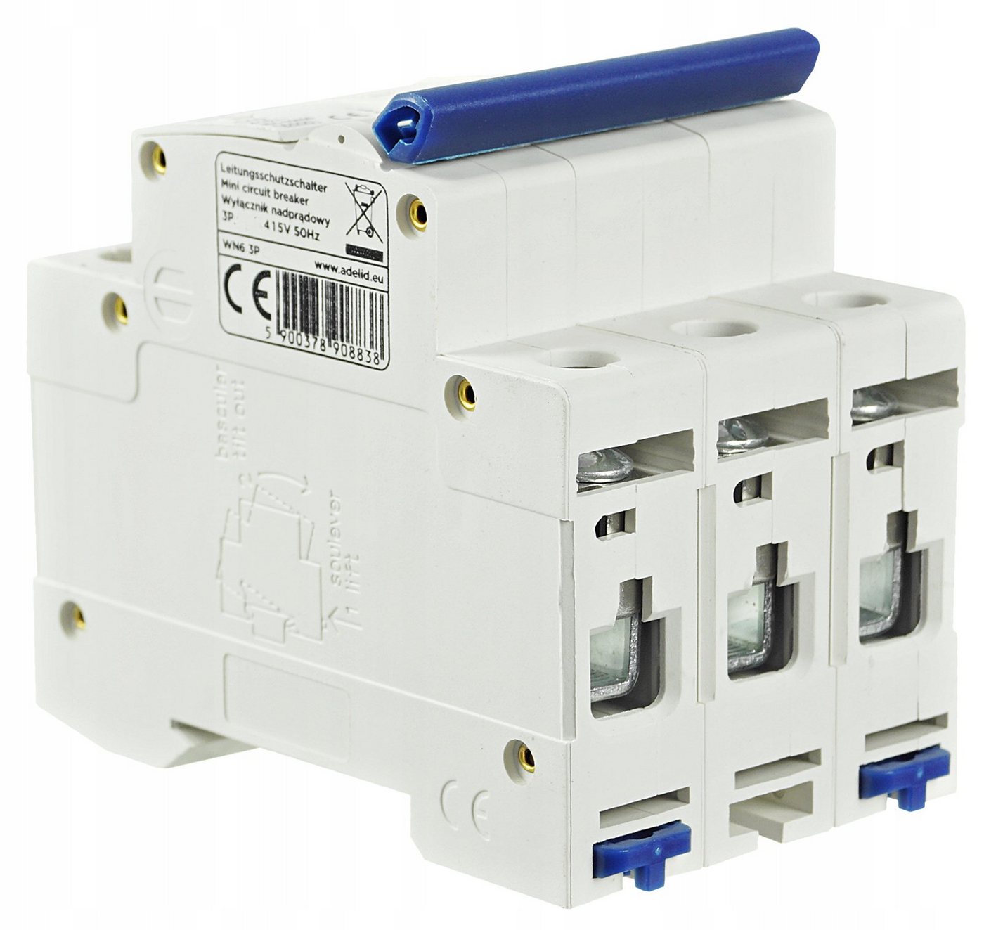 ADELID Schalter, LS-Schalter Leitungsschutzschalter 3-polig B 32A 230/400V AC Bild 2