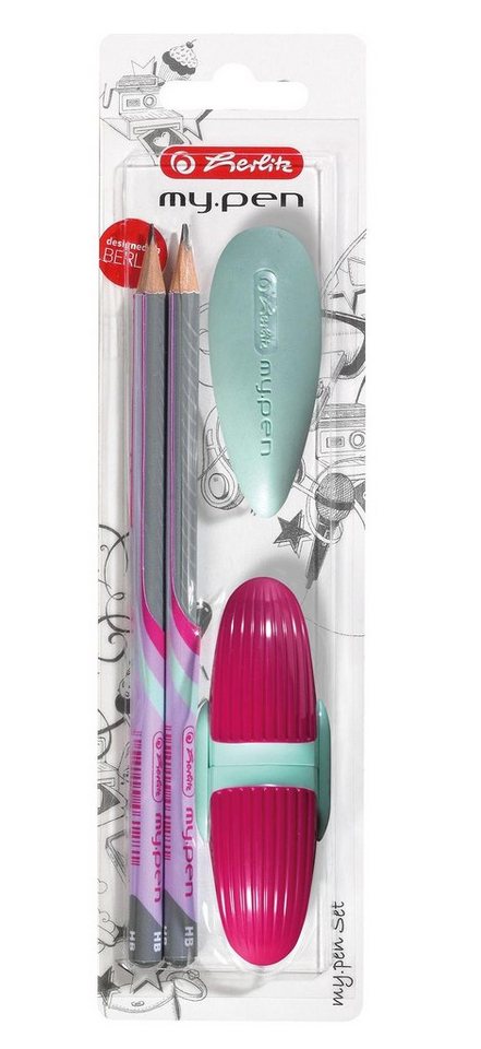 Herlitz Anspitzer Herlitz Starterset 4tlg. / 2 Bleistifte + Spitzer + Radierer / Farbe: