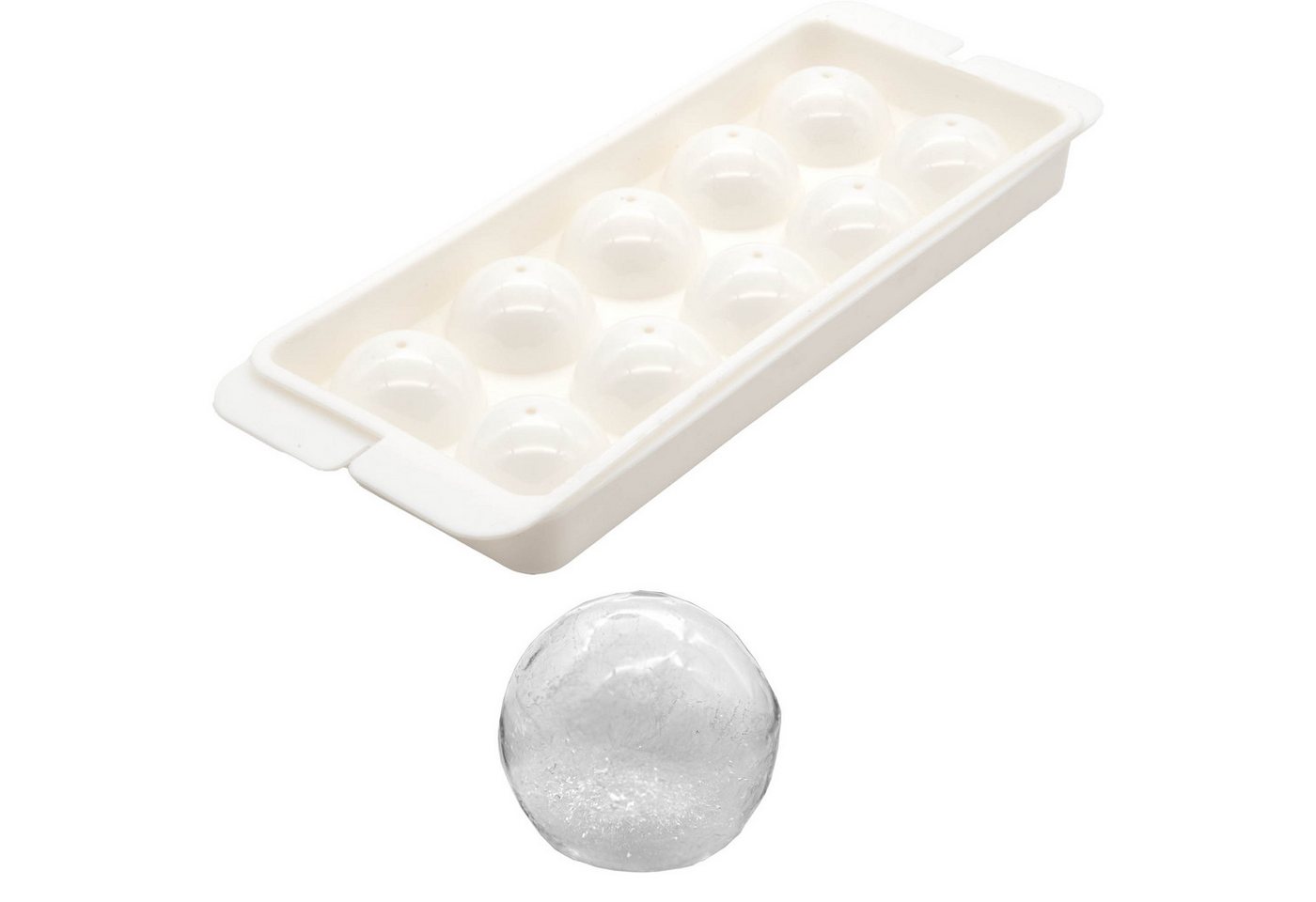 Top Ten Eiswürfelform Eiswürfelform Eiswürfelbereiter Eiswürfelbehälter, (4-tlg), Eiskugeln, Kugelform, 10 Kugeln Bild 4