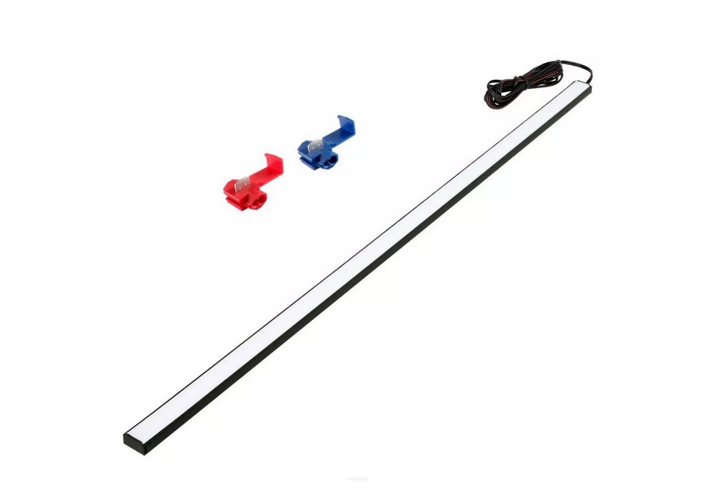 QLS LED Einbauleuchte 50 cm Laderaumbeleuchtung, LED fest integriert, Kaltweiß, Innenbeleuchtung Kofferraum Hülse schwarz milchig Bild 3