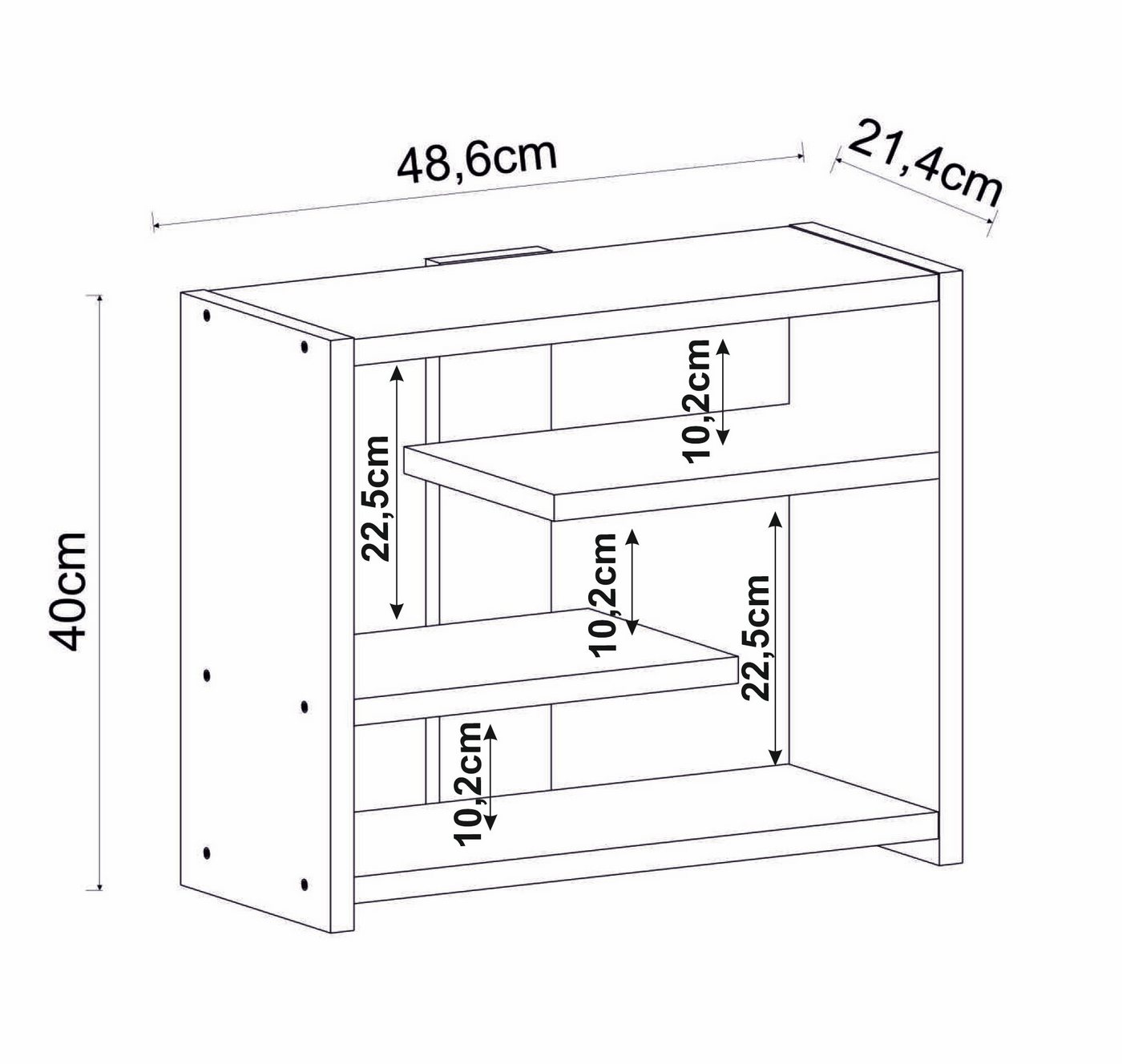 DEMA Home Küchenregal Gupse Küchenregal, Breite/Höhe/Tiefe: 49/40/21 cm Bild 2