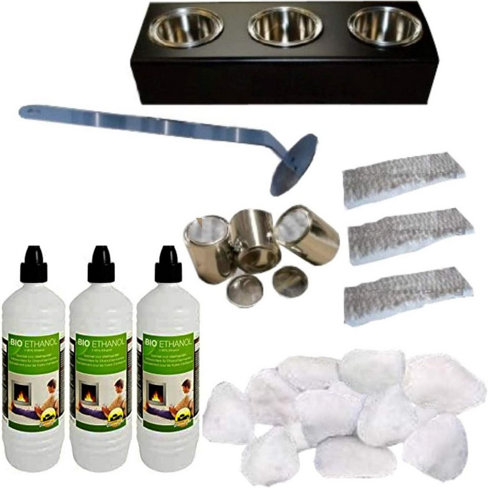 Kaminbau Mierzwa Echtfeuer-Dekokamin Berlin Premium (Brenngel & Bio-Ethanol Kamin Premium), Farbwahl, Sicherheitsglas Wahl, Gelkamin, Ethanolkamin Bild 2