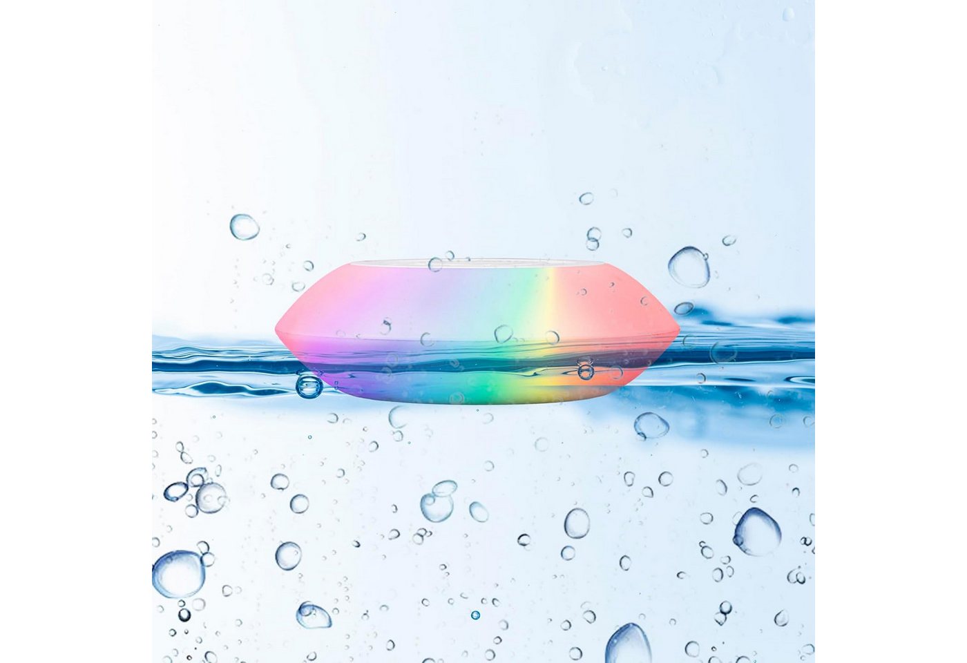 TWUFY Pool-Lampe Pool Lautsprecher mit Lichtern BT Tragbar IPX7 Wasserdicht, RGB, schwimmend mit 8 Modi, integriertes Mikrofon,Freisprecheinrichtung Bild 3