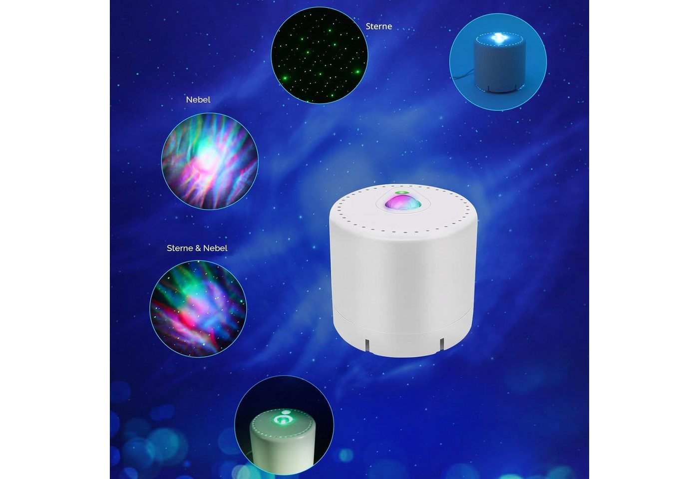 FELIXLEO LED-Sternenhimmel LED Sternenhimmel Projektor Galaxy Nachtlicht mit Timer