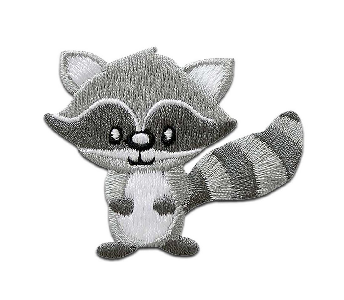 Mono-Quick Aufnäher Bügelbild, Aufbügler, Applikationen, Patches, Flicken, zum aufbügeln, Polyester, Waschbär Tier - Größe: 6 x 4,6 cm Bild 3