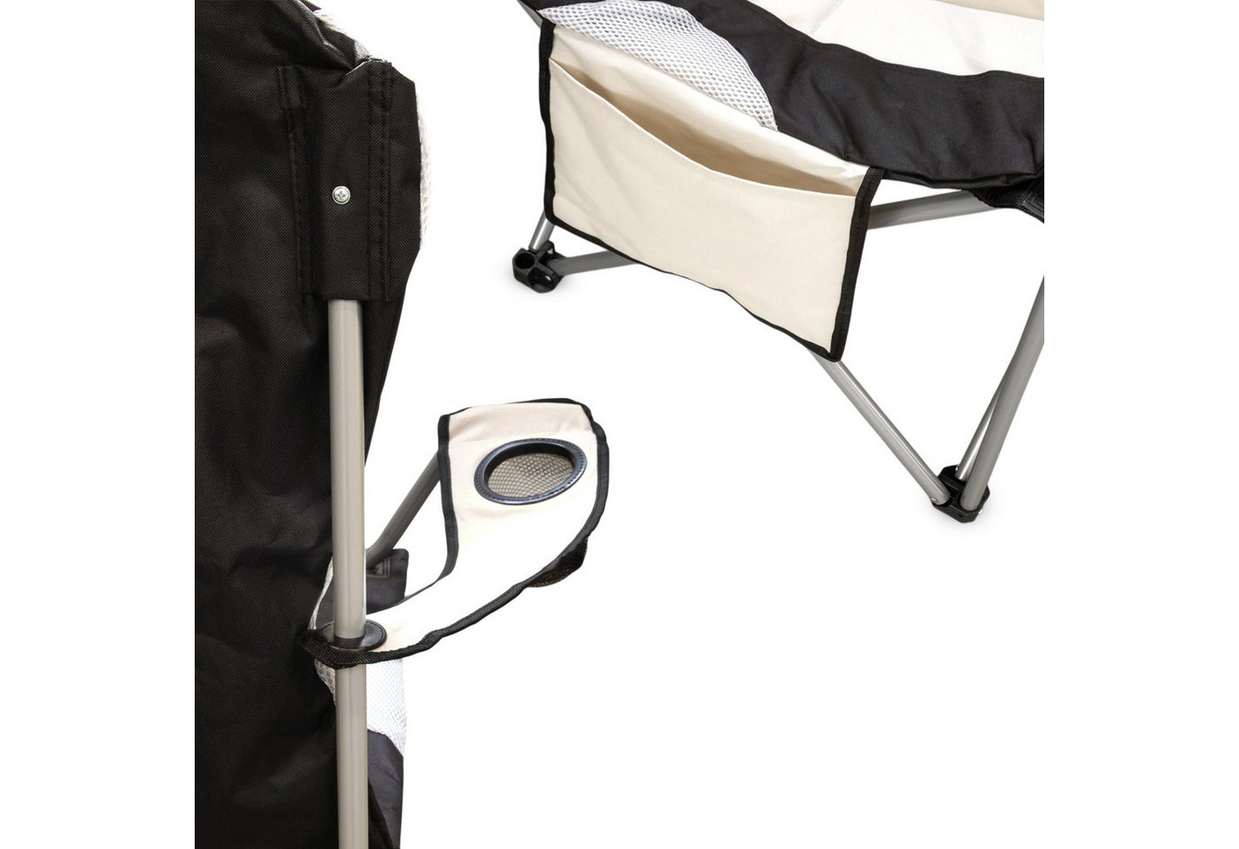 Spetebo Regiestuhl Regie Klappstuhl DELUXE mit Getränkehalter - beige Bild 5