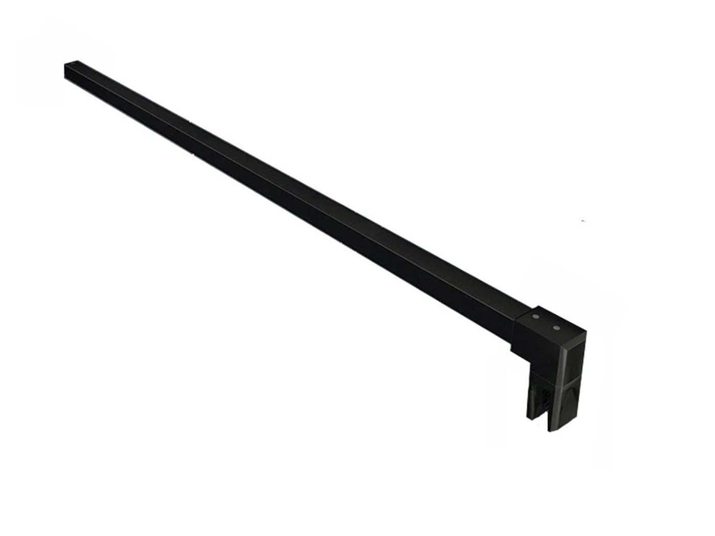 Glaszentrum Hagen Duschwanne Schwarz Stabilisator Stange Eckig 65-120cm für Duschwand & Duschkabine