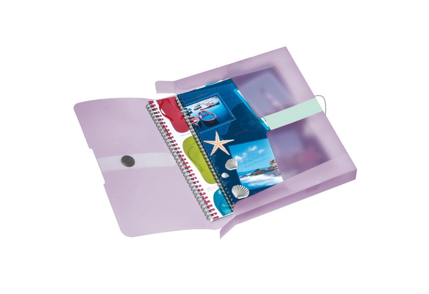 Herlitz Organisationsmappe Herlitz Sammelbox / Heftbox / DIN A4 / Farbe: transparent flieder Bild 3