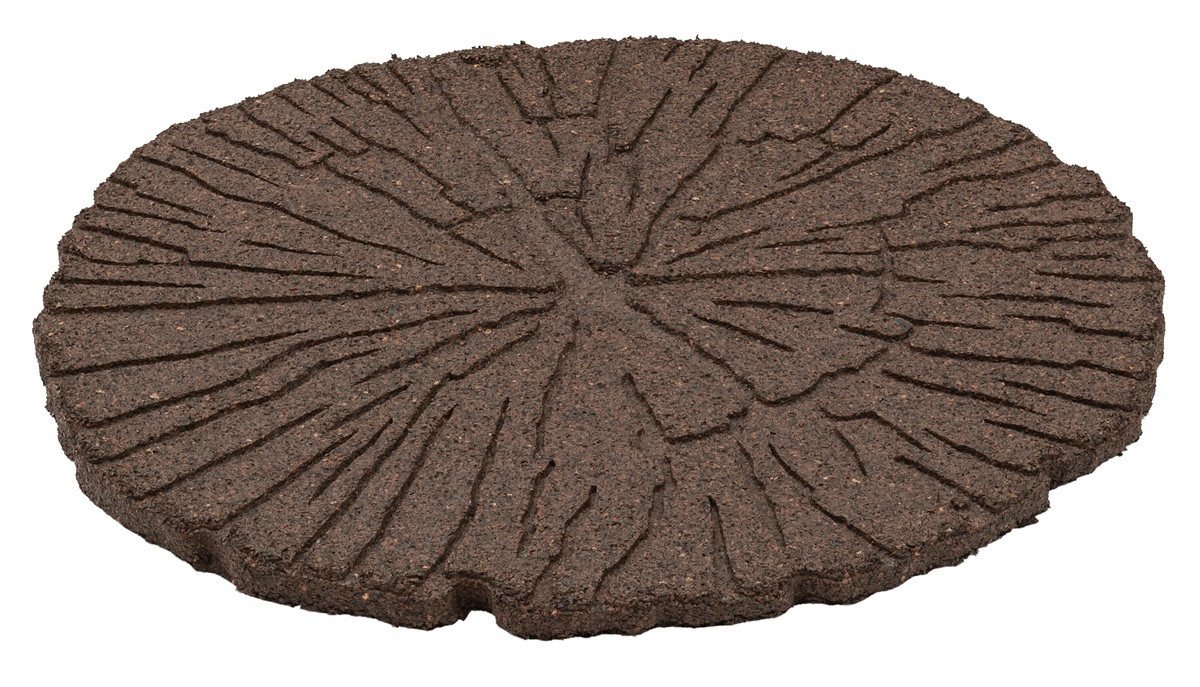 Lemodo Trittsteine Trittstein, Gartenplatte, Gehwegplatte in Baumstammoptik, 46x46 cm, 2-St., Rutschfester Untergrund, Baumstamm-Optik