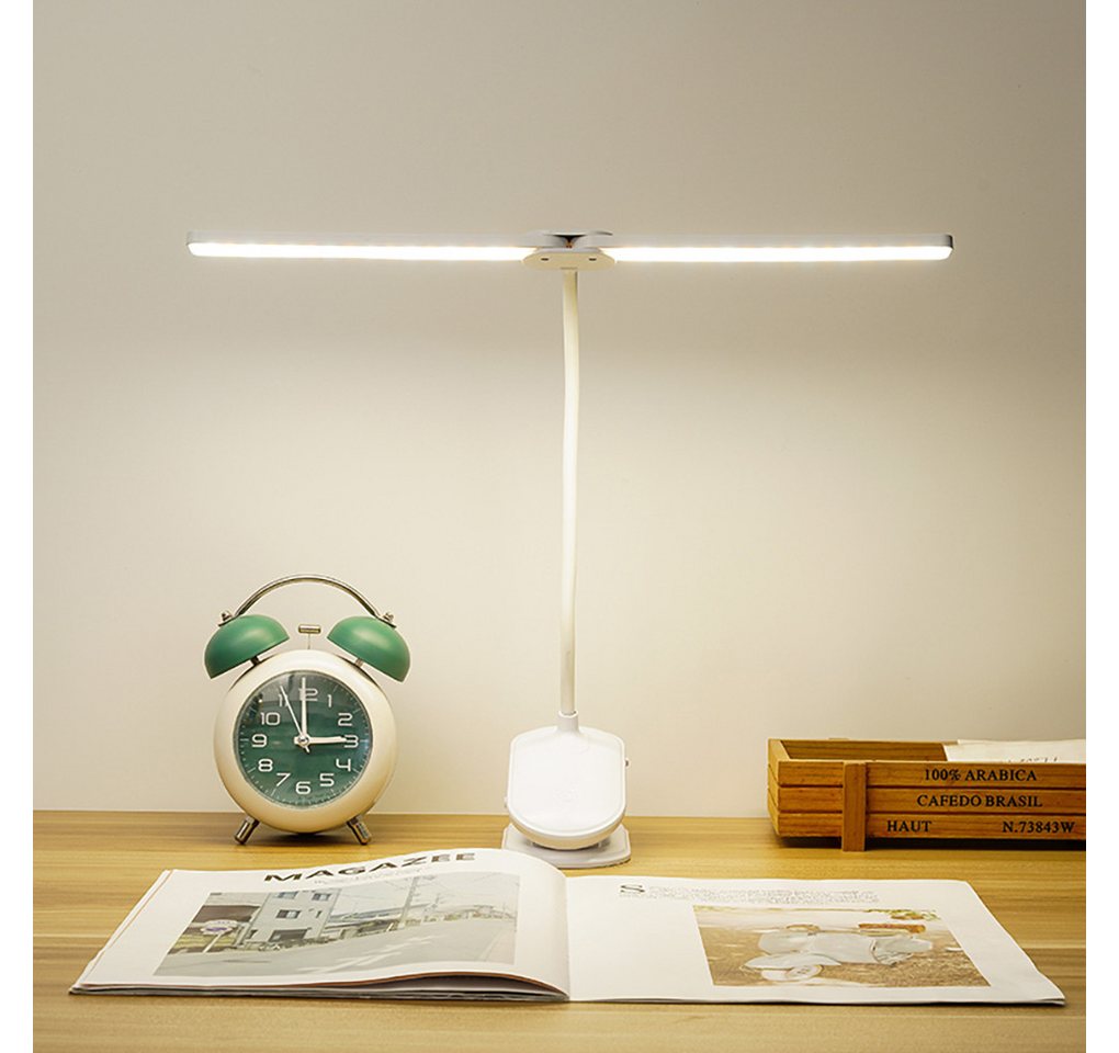 ibettertec LED Leselampe Leselampe Bett, LED Klemmlampe Bett mit Touch Dimmbar, 360° Flexibel Leselampe USB Wiederaufladbare, Klemmleuchte Bettlampe für Studieren Arbeiten Bild 4