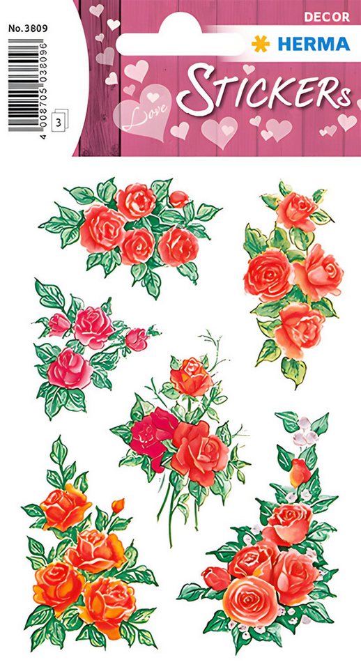 HERMA Sticker Herma Sticker DECOR Blumen Rosenbouquets 3 Bl