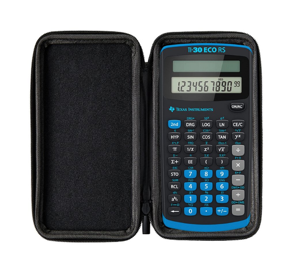 Texas Instruments Taschenrechner TI-30 ECO RS inkl. WYNGS Schutztasche Hellgrau