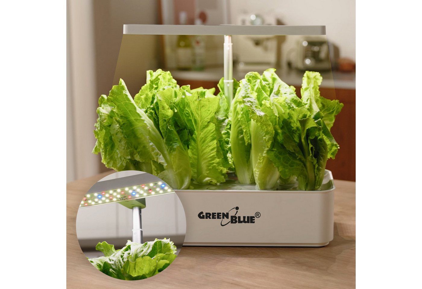 GreenBlue Wasserhyazinthentopf GB133 SMART Blumentopf für 12 Pflanzen 4L LEDs, Intelligentes Indoor-Pflanzenaufzuchtsystem Bild 5