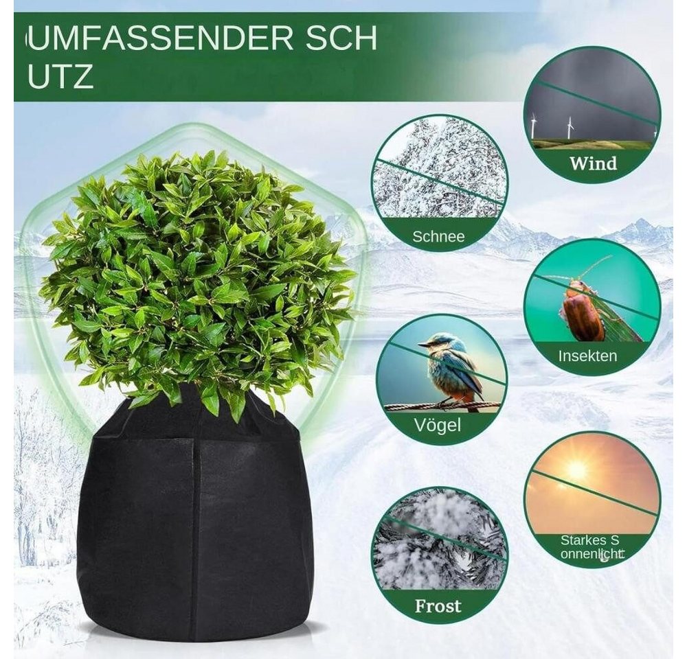 FELIXLEO Abdeckhaube Thermo Topfschutz Pflanzen Winterschutz Hüllen 45x50cm Bild 5
