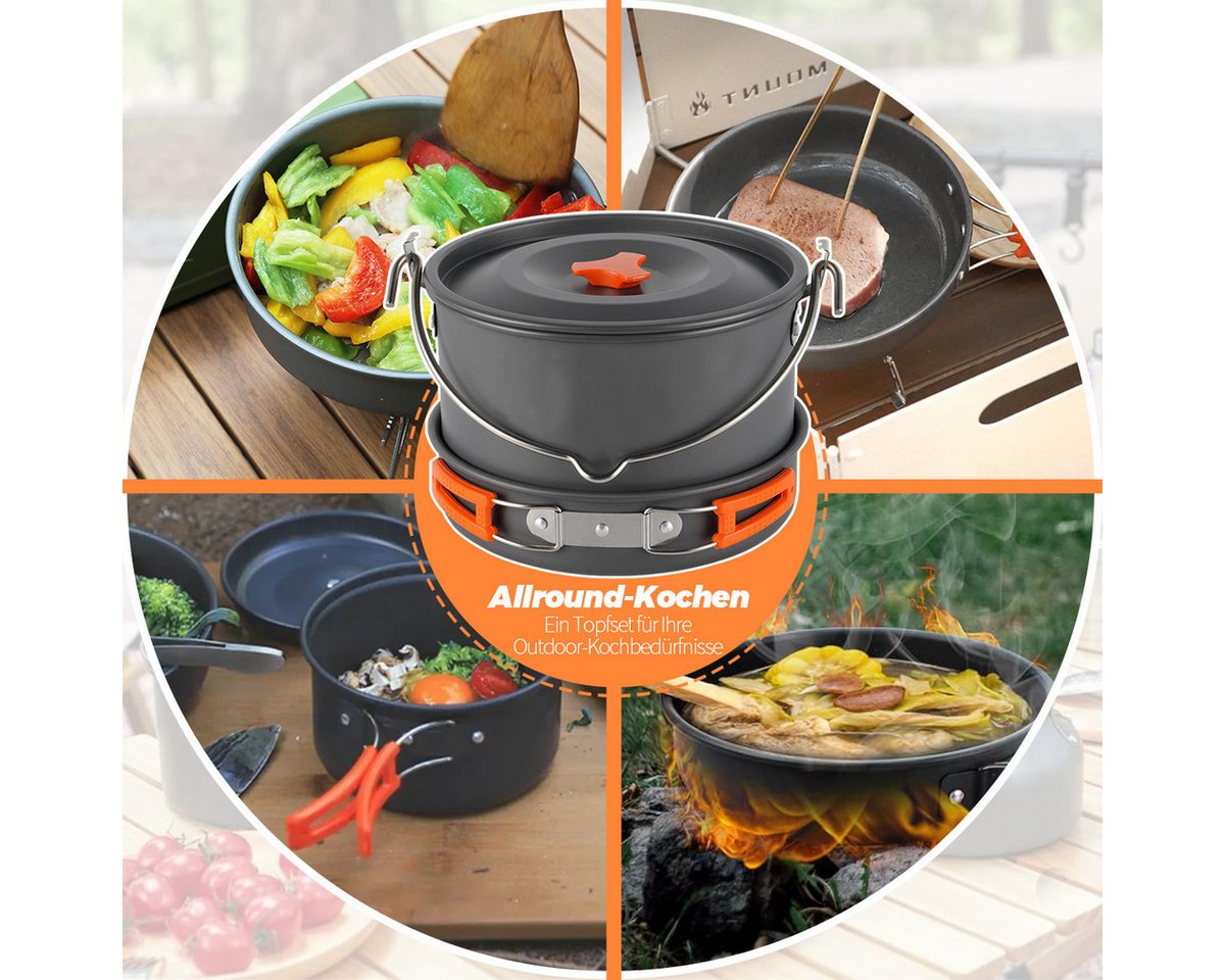 GLIESE Petroleumheizung Ölheizstrahler R95 mit Topf-Set für Wanderungen, Camping Picknicks, 2600 W, Petroleumheizung,Topf, Kaffeekanne,Bratpfann, Esslöffel, Schüsseln Bild 3
