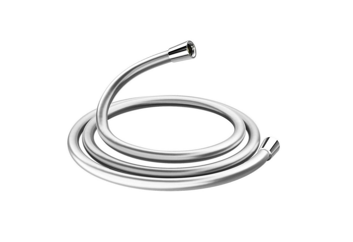 LuxusKollektion Brauseschlauch Duschschlauch 2m Silikon Verdrehschutz Knickschutz Silber Chrom Bild 4