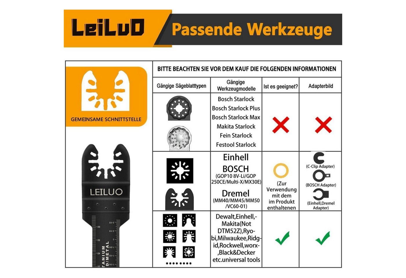 LuxusKollektion Sägeblatt Multi-Tool-Zubehör Set 32tlg. Bild 5