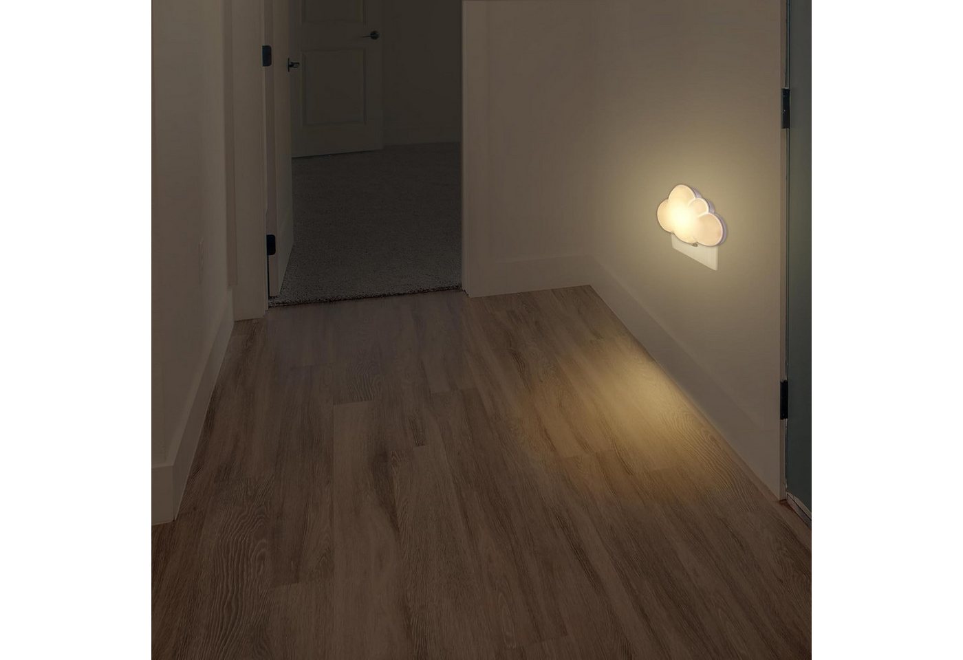 FELIXLEO LED Nachtlicht Nachtlicht Steckdose Kinder 2 Stueck LED Wandlicht Wolke Baby