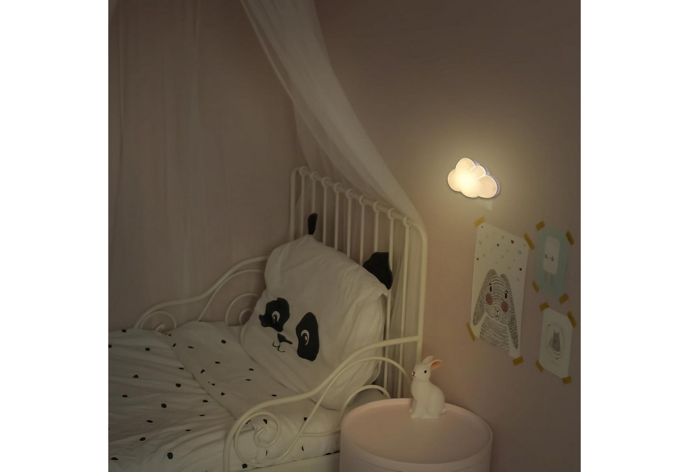 FELIXLEO LED Nachtlicht Nachtlicht Steckdose Kinder 2 Stueck LED Wandlicht Wolke Baby Bild 2