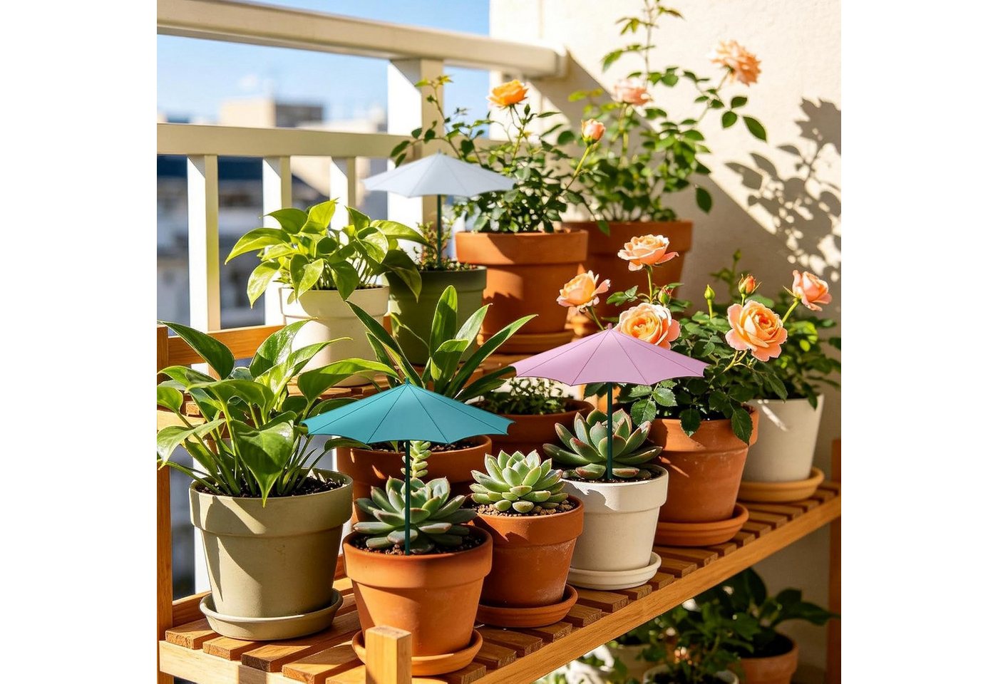 FELIXLEO Sonnenschirm 3 Pack Plant Shade Umbrella 34x26.5cm PP Garden Protection Covers Bild 2