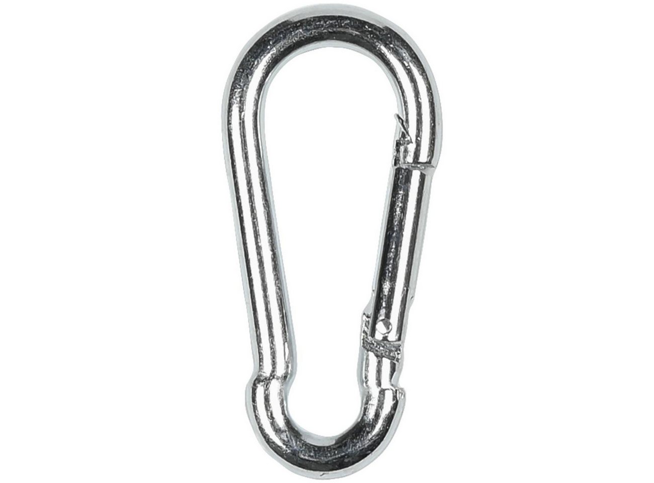Bensontools Karabiner Mini-Karabinerhaken Set 50 mm, 12/24 tlg. verzinkter Stahl Silber, (12 St., 12er/24er Pack), Mini-Karabiner-Set (50x25 mm), Schnappverschluss, rostgeschützt