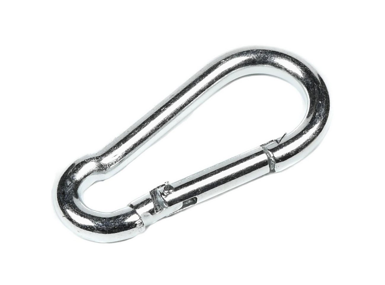 Bensontools Karabiner Mini-Karabinerhaken Set 50 mm, 12/24 tlg. verzinkter Stahl Silber, (12 St., 12er/24er Pack), Mini-Karabiner-Set (50x25 mm), Schnappverschluss, rostgeschützt Bild 4