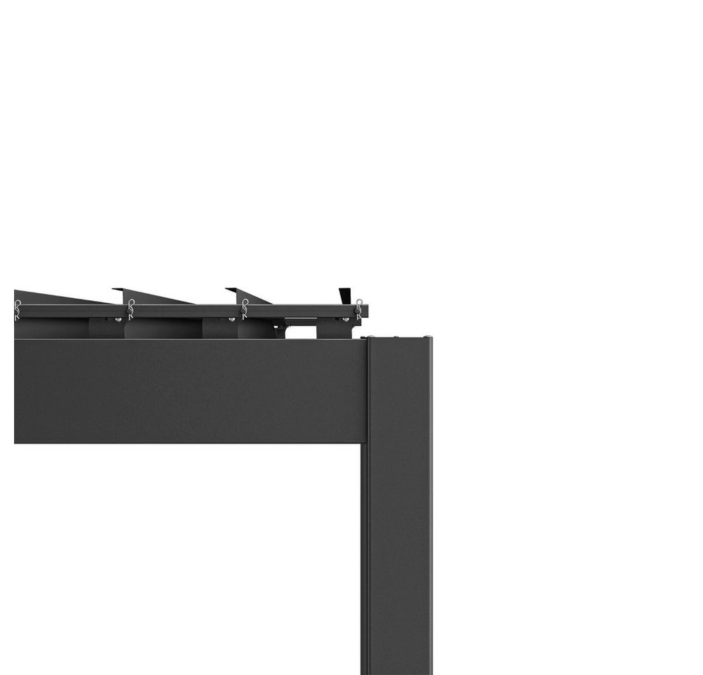 Mirador Pergola 88S 3 x 3,6 m Pavillon mit 3m Kurbel-Seitenrollo Anthrazit, (Packung, 1-tlg), Verstellbares Lamellendach mit Kurbel-Seitenrollo Bild 2