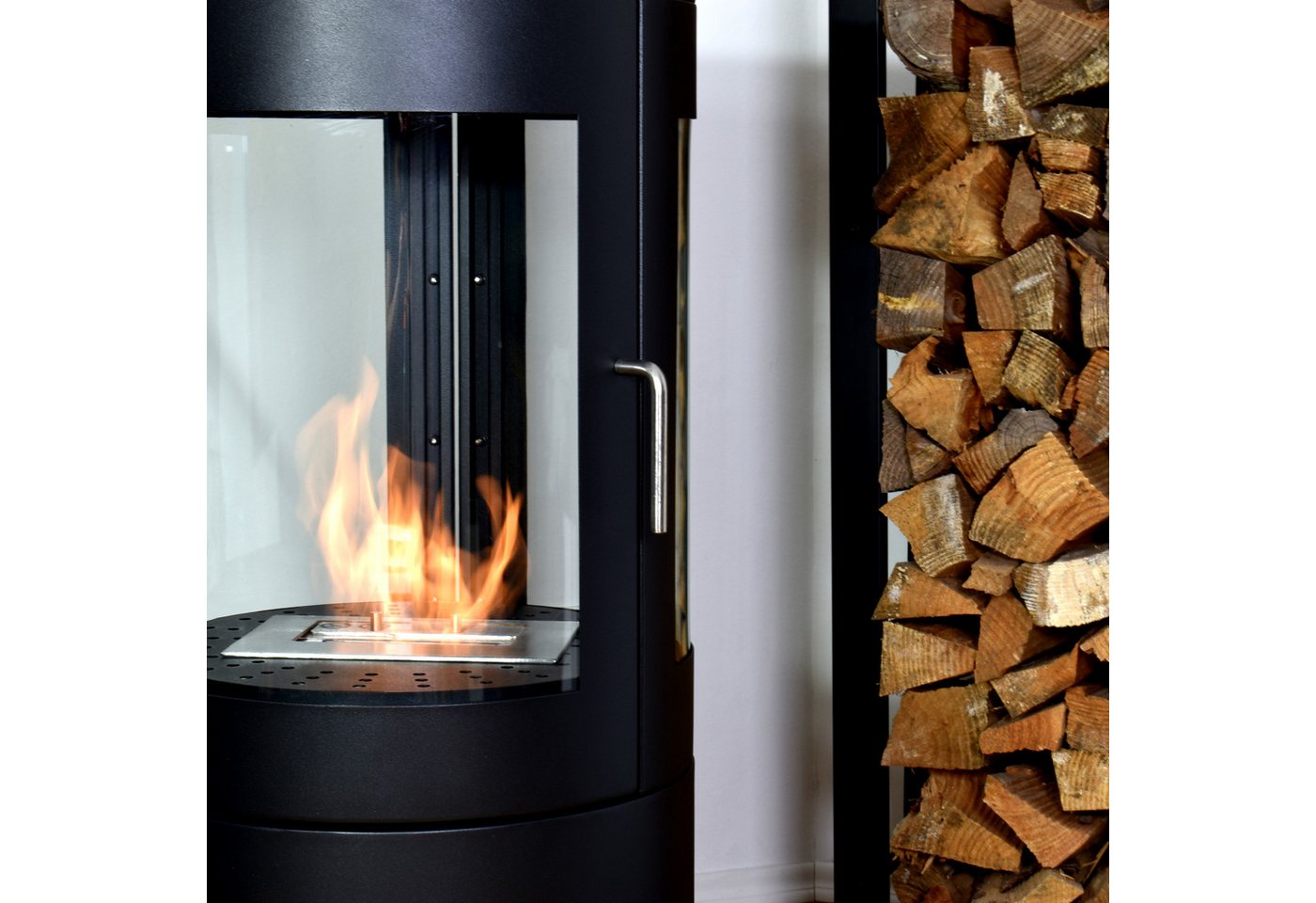 GLOW FIRE Echtfeuer-Dekokamin Ethanolkamin Nordkapp Bioethanol Kamin, TÜV geprüfter Sicherheitsbrenner,2 KW Heizleistung,4h Brenndauer Bild 2