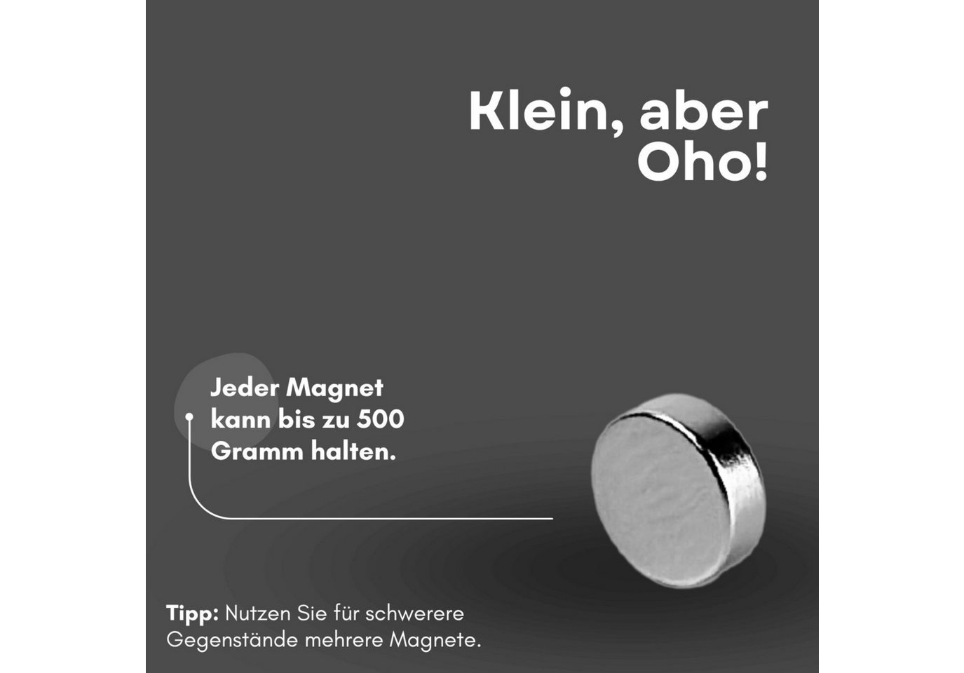 MaajeeKuto Magnet Neodym Scheibenmagnet 6x2mm N38 Supermagnet Ni-Cu-Ni 500g Haftkraft (50-St) Bild 5