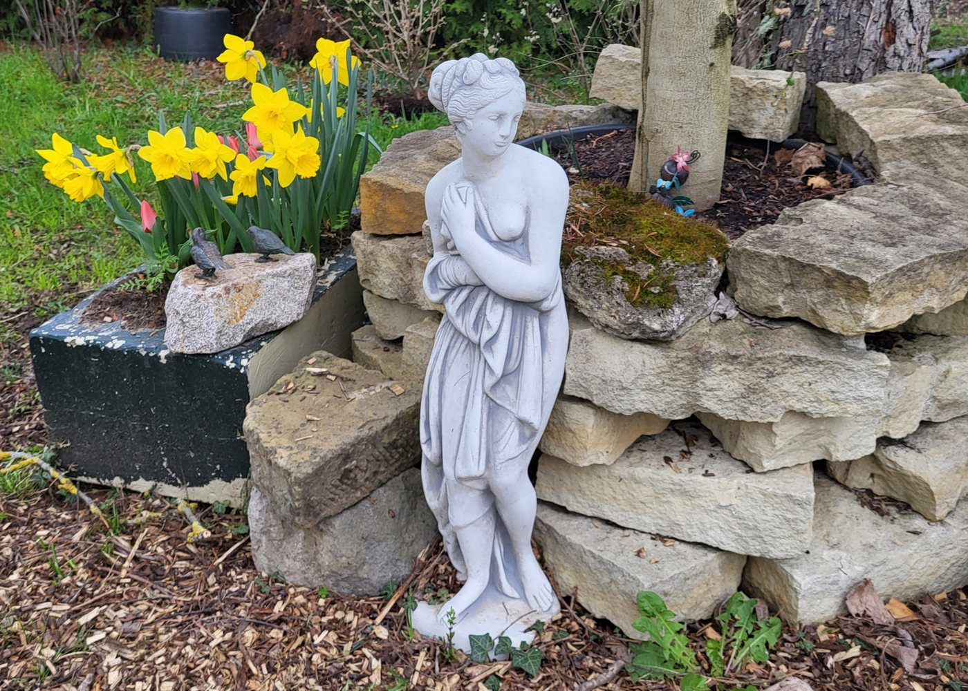 gartendekoparadies.de Gartenfigur Statue Venus Italica nach Antonio Canova, Steinfigur, H. 80 cm, 26 kg, Frostsicher Bild 4
