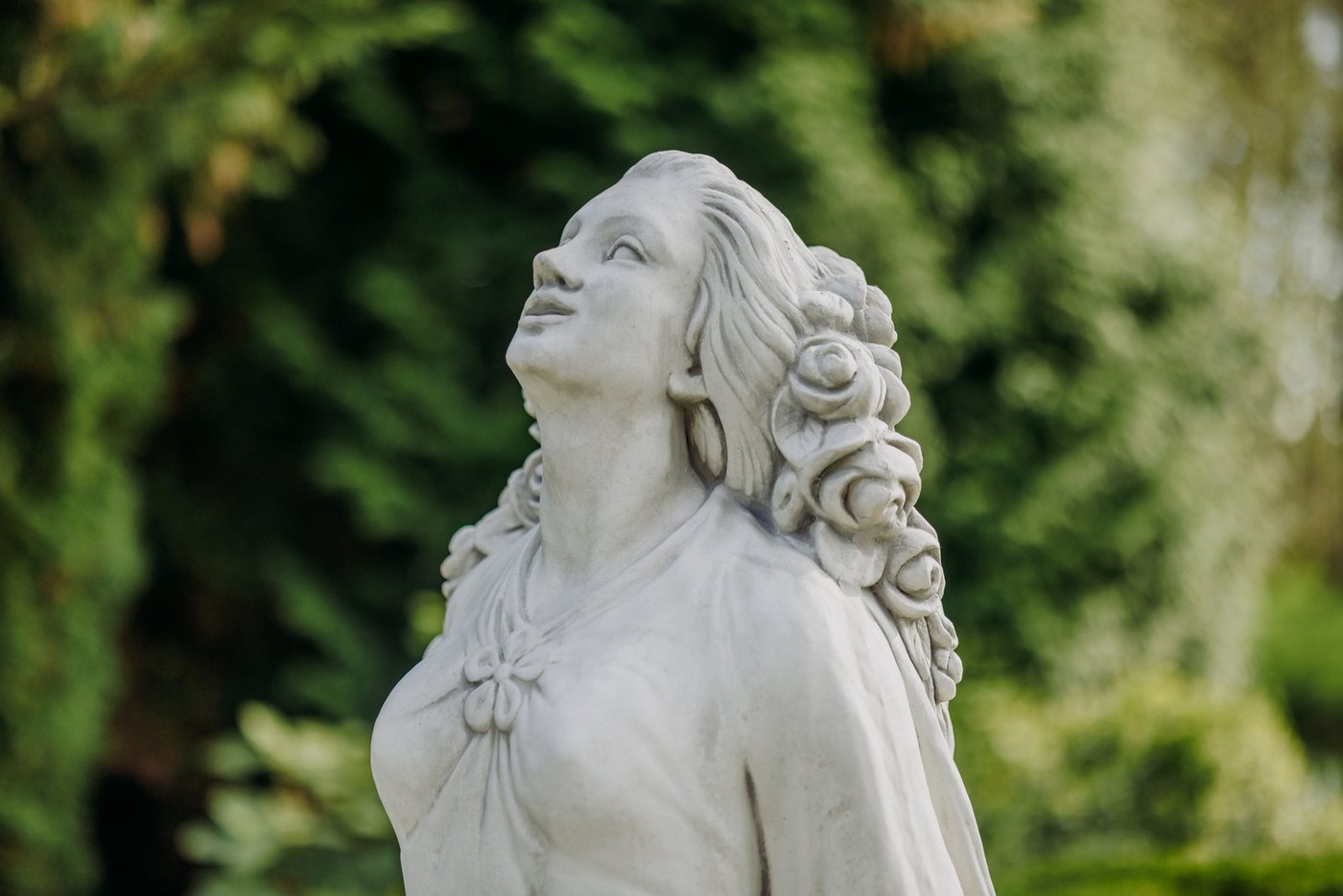 gartendekoparadies.de Gartenfigur Schutzpatronin der göttlichen Flora, Steinfigur, H. 163 cm, 255 kg, Frostsicher Bild 3