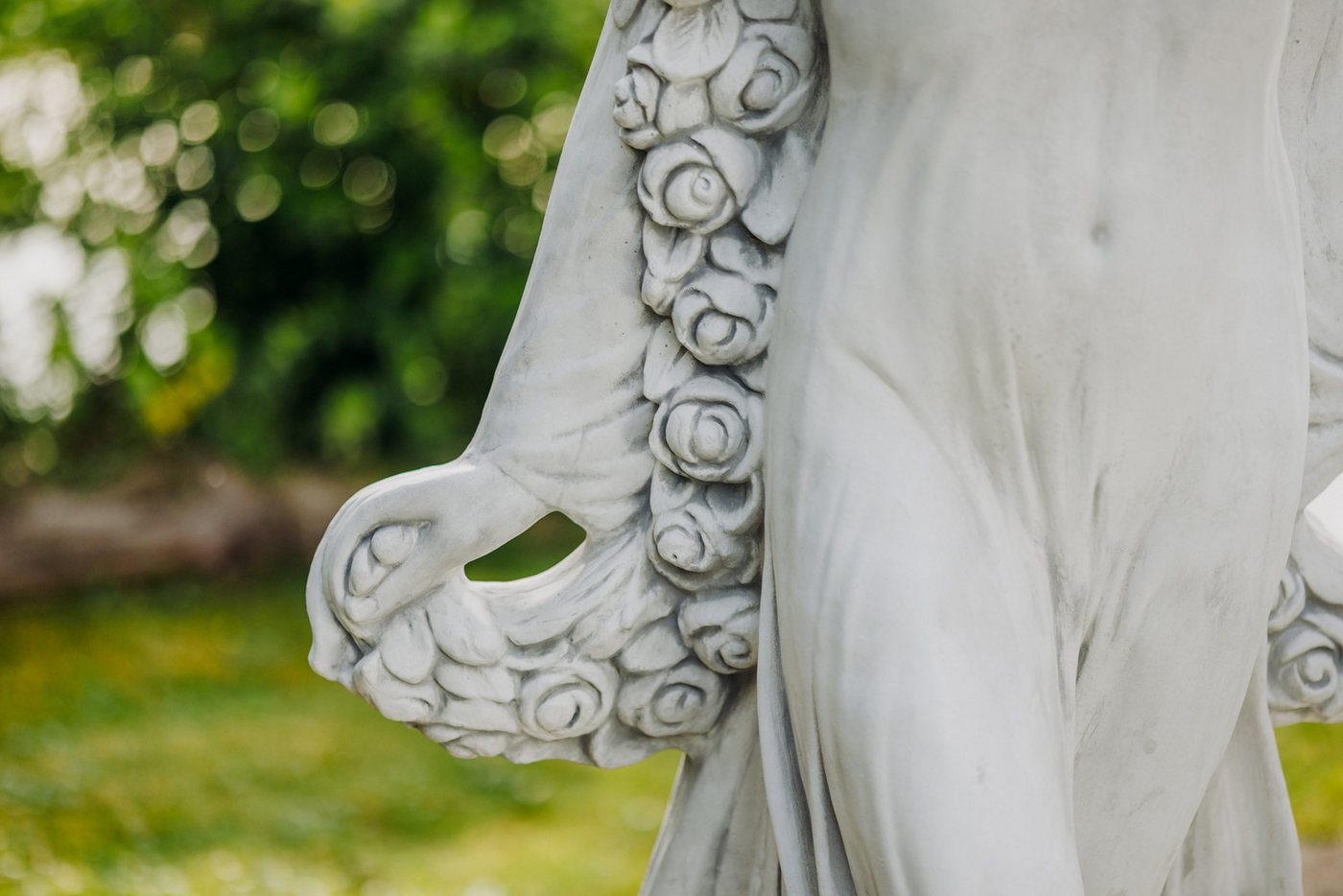 gartendekoparadies.de Gartenfigur Schutzpatronin der göttlichen Flora, Steinfigur, H. 163 cm, 255 kg, Frostsicher Bild 5