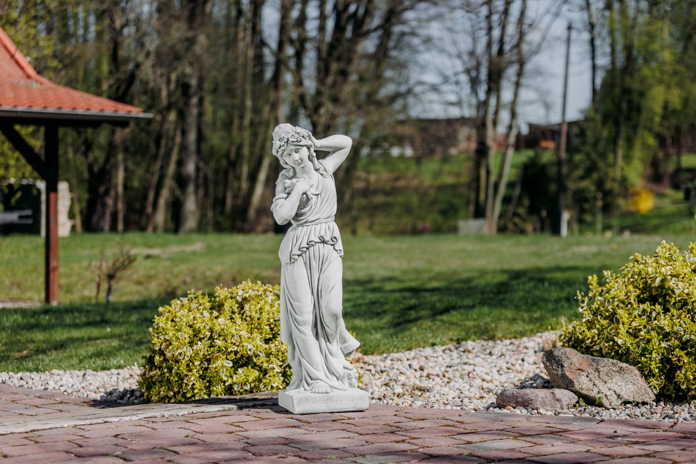 gartendekoparadies.de Gartenfigur Statue der Lena, griechische Mythologie, H. 95 cm, 48 kg, Frostsicher Bild 2