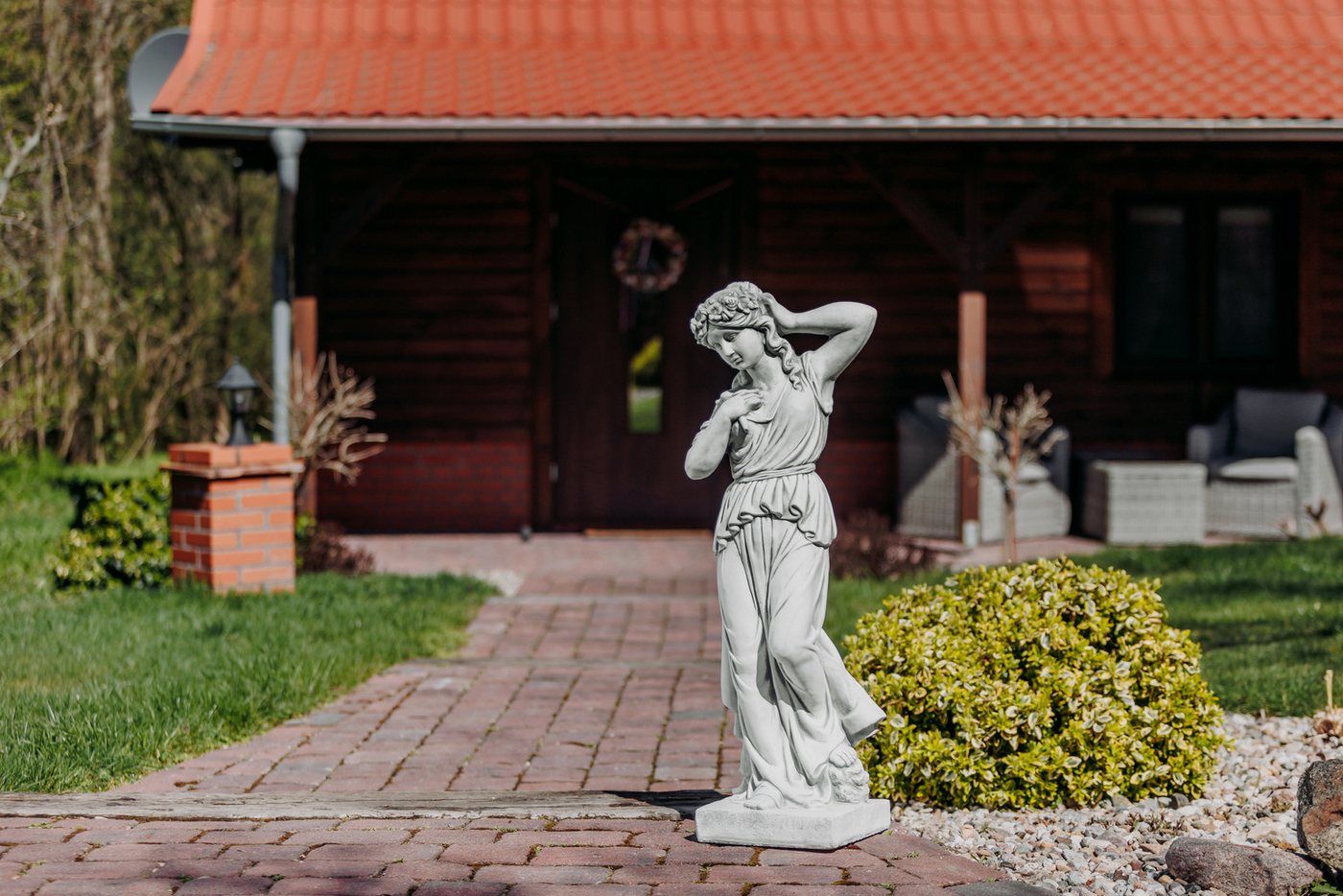 gartendekoparadies.de Gartenfigur Statue der Lena, griechische Mythologie, H. 95 cm, 48 kg, Frostsicher Bild 4