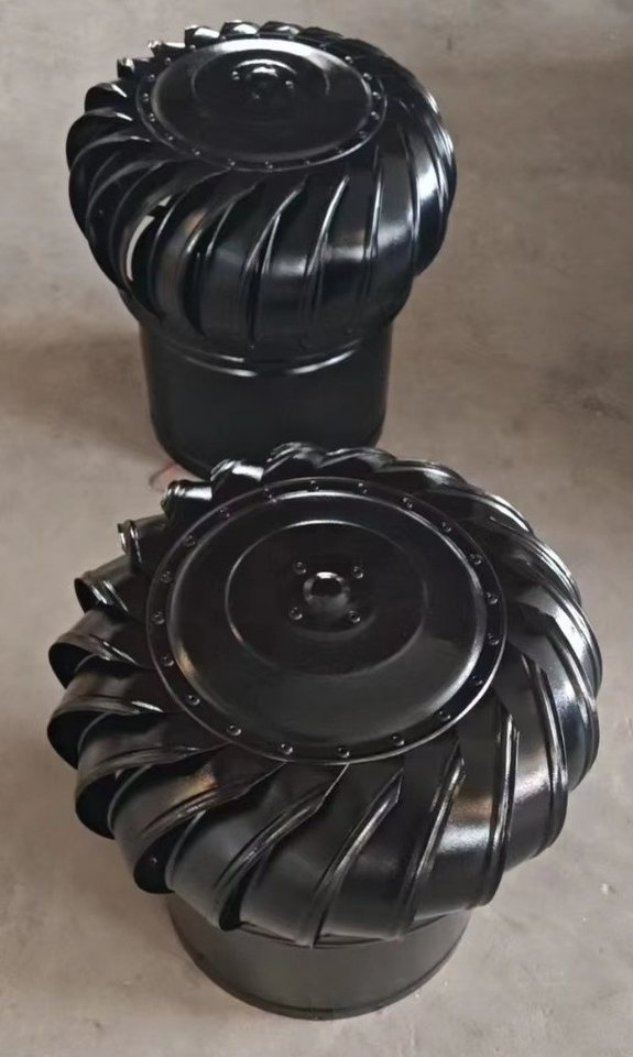 HAHN Handelshaus Turbinenlüfter Windgetriebener Dachventilator - DN 100/110 - Edelstahl 316 - Schwarz, Ø 110 mm, 1-tlg., Windgetrieben, Lamellenkopf, Edelstahl 316, Schwarz Bild 3