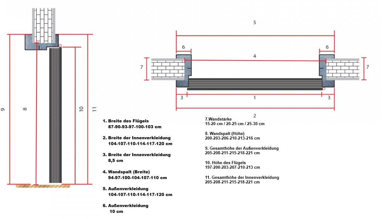 JVmoebel Haustür Schwarze Aluminium-Eingangstür mit stahlverstärktem Kern (1-St), Made in Europa Bild 4