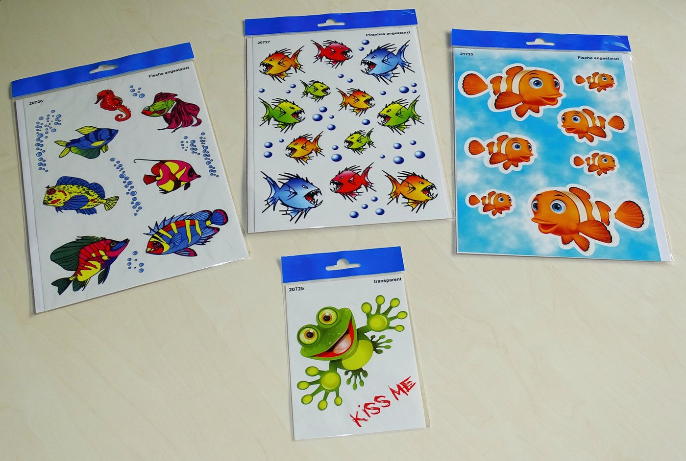 Hermann Schütz Aufkleber Aufkleber Piranhas 300 x 200 mm bunt