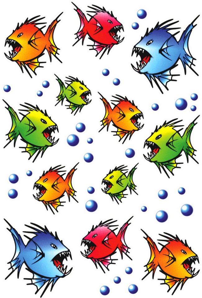 Hermann Schütz Aufkleber Aufkleber Piranhas 300 x 200 mm bunt Bild 2