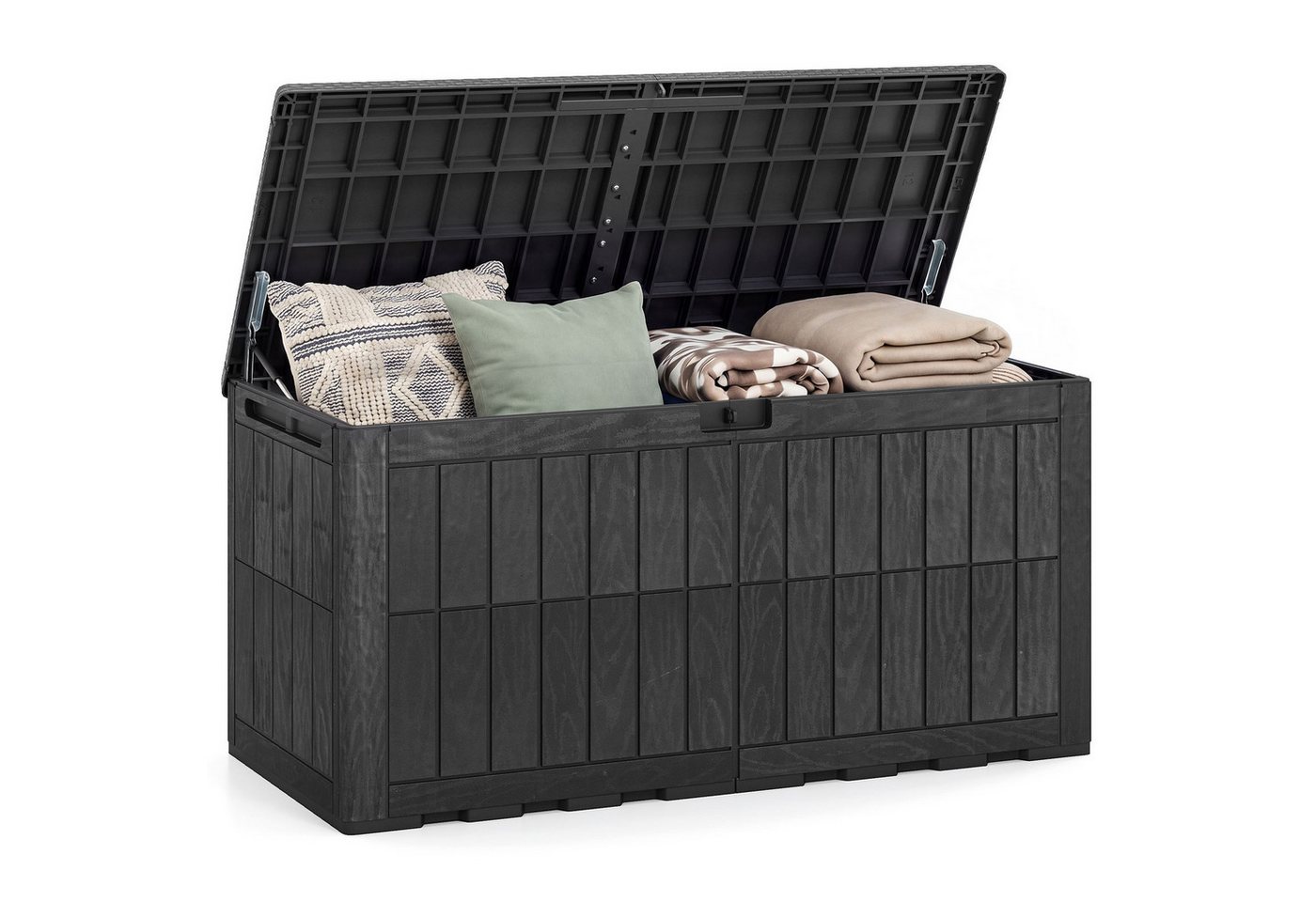 COSTWAY Auflagenbox, Gartenbox Outdoor wasserdicht mit abschließbarem Deckel Bild 5