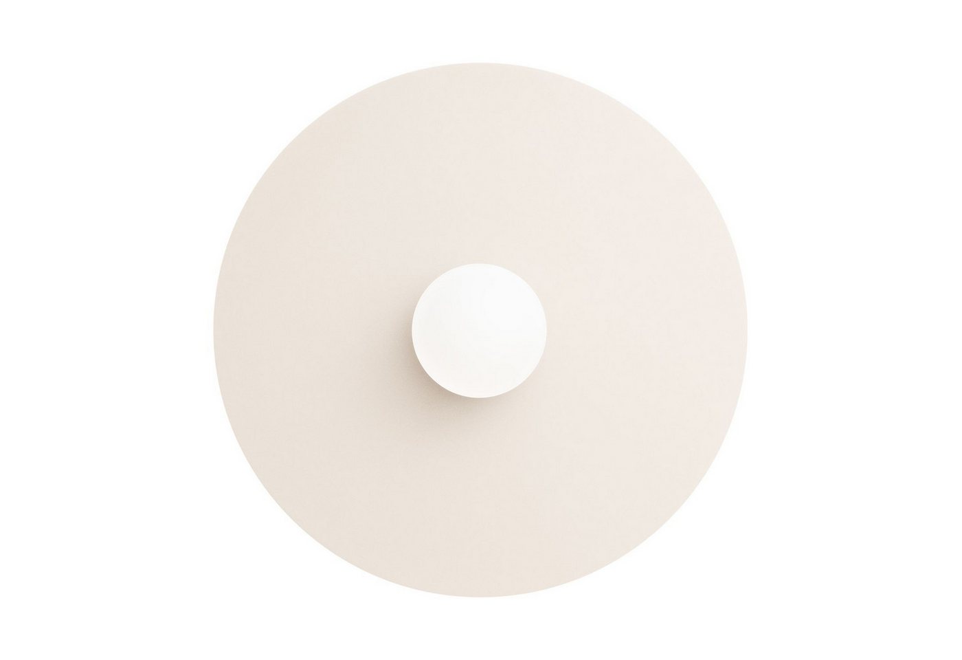 Licht-Erlebnisse Wandleuchte ALBI, ohne Leuchtmittel, Glas Metall G9 D: 50 cm rund Beige Weiß Kugelschirm Modern Wandlampe Bild 2