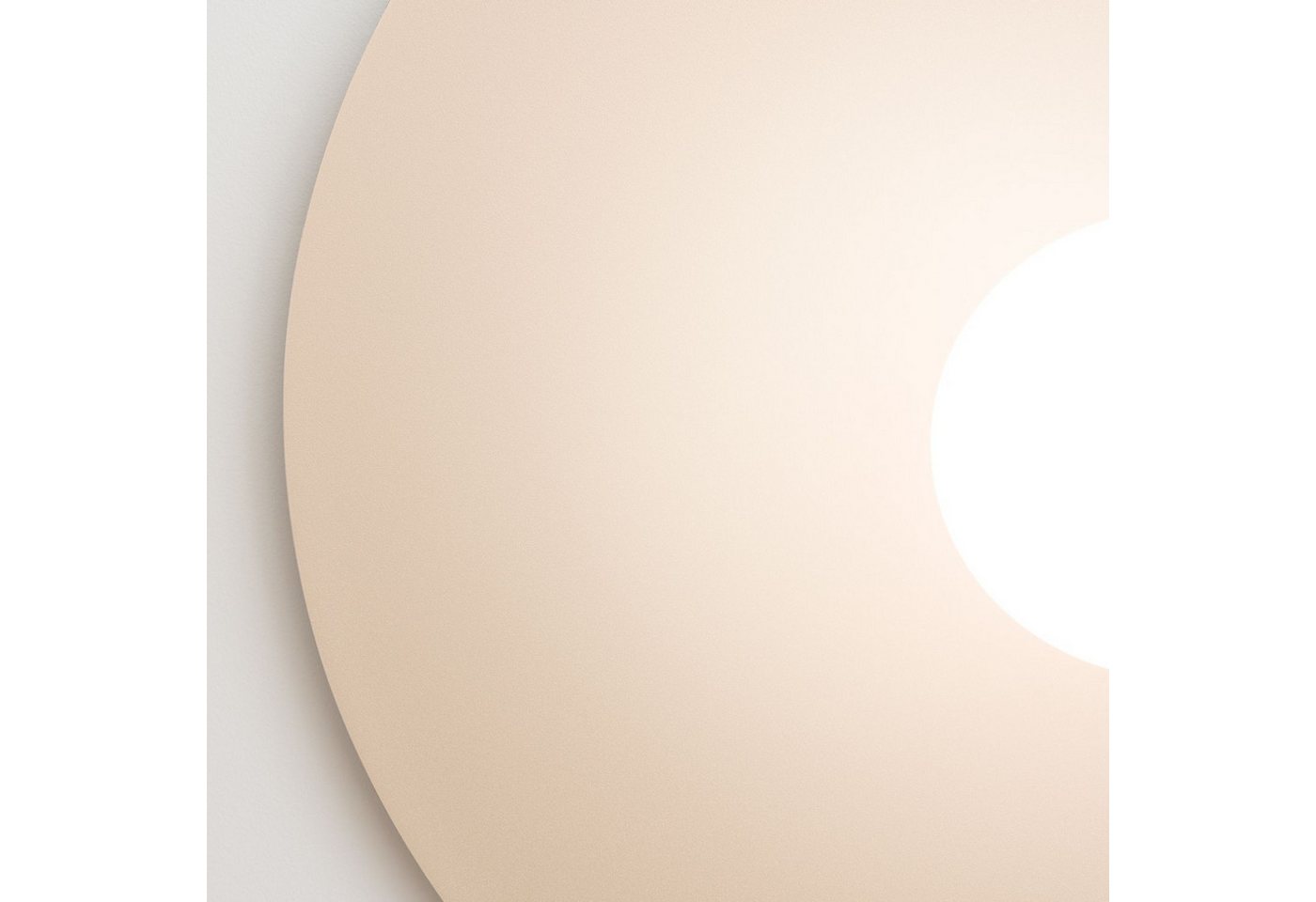 Licht-Erlebnisse Wandleuchte ALBI, ohne Leuchtmittel, Glas Metall G9 D: 50 cm rund Beige Weiß Kugelschirm Modern Wandlampe Bild 3