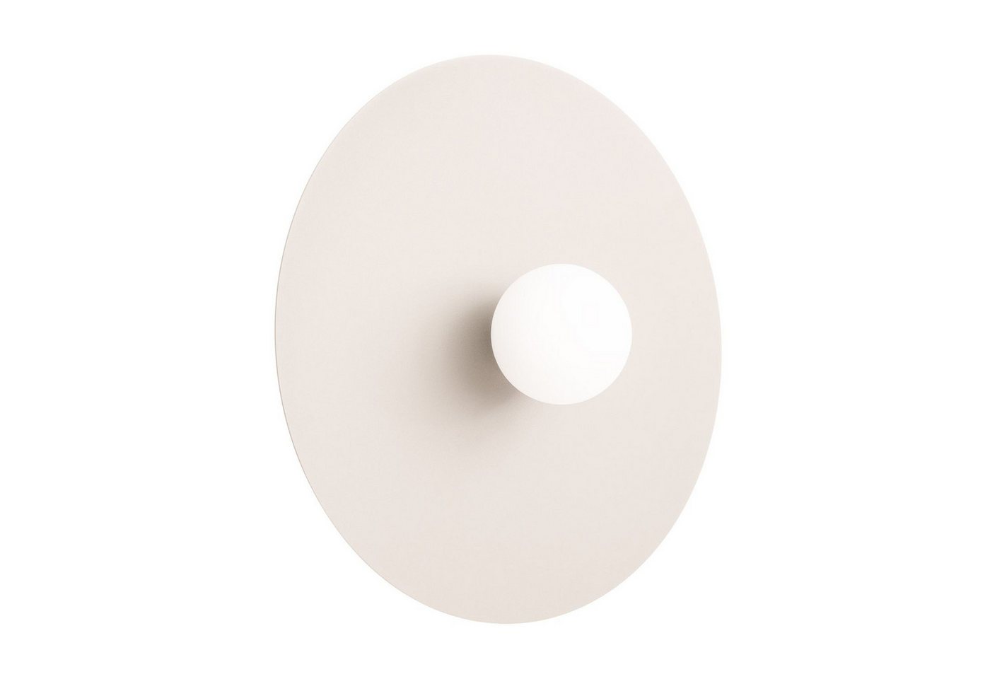 Licht-Erlebnisse Wandleuchte ALBI, ohne Leuchtmittel, Glas Metall G9 D: 50 cm rund Beige Weiß Kugelschirm Modern Wandlampe Bild 4