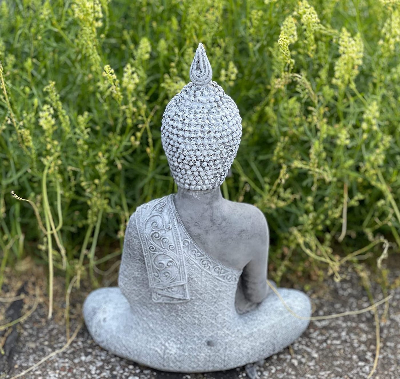 Stone and Style Gartenfigur Frostfeste Steinfigur meditierender Shiva Bild 3