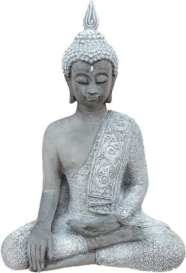Stone and Style Gartenfigur Frostfeste Steinfigur meditierender Shiva Bild 4